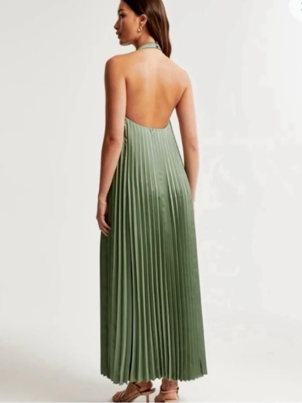 Abercrombie & Fitch Giselle Pleated Trapeze Maxi Dress